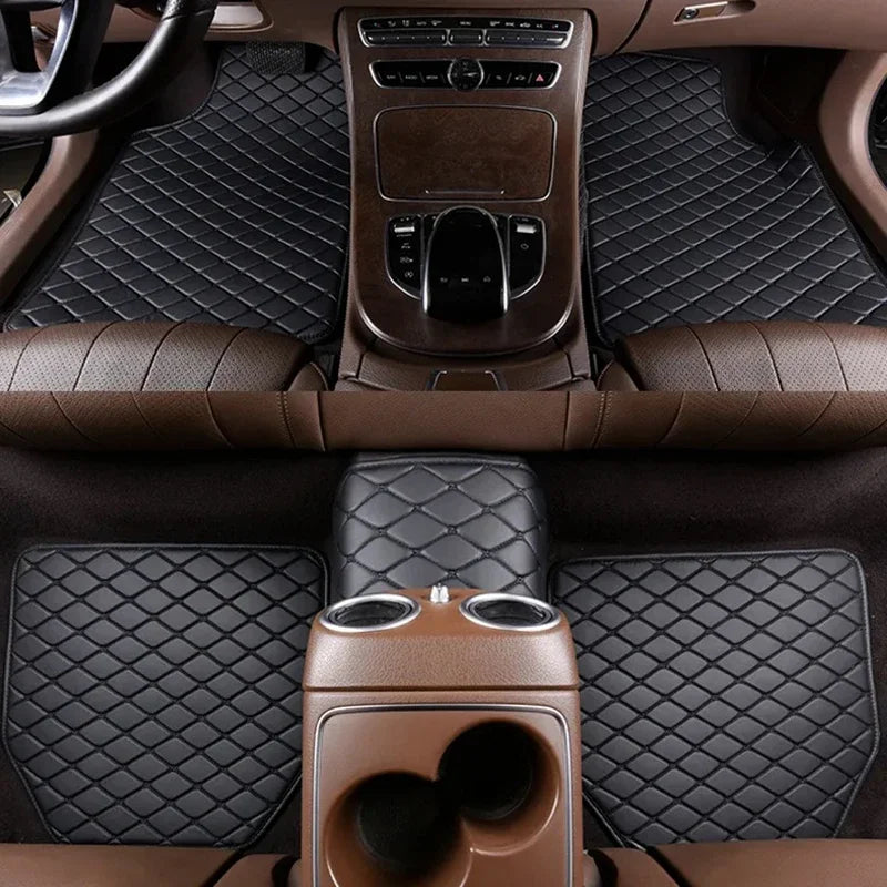 Car Floor Mats 5-Piece Universal PU Leather Waterproof Set – image 3