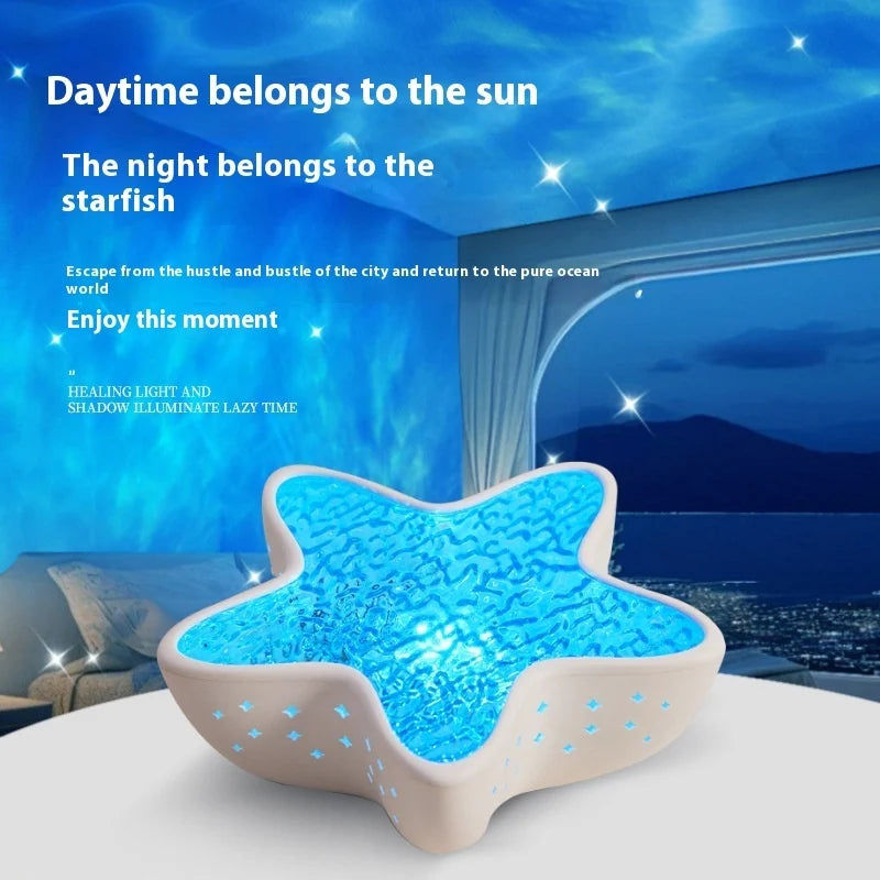 Starfish Projection Lamp, Ocean Water Ripple Night Light – image 3
