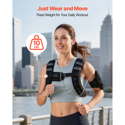 10 lb Weighted Vest with Reflective Stripe and Adjustable Buckle – image 2