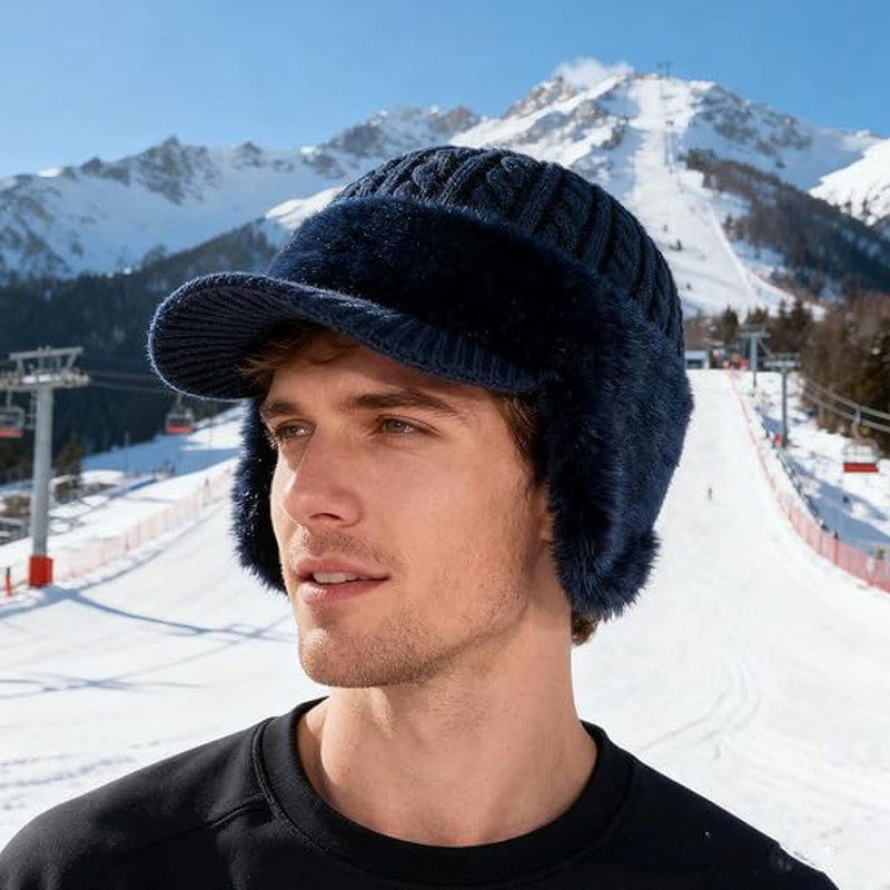Trapper Hat, Warm Knitted Winter Hat with Ear Flaps, Unisex – image 3