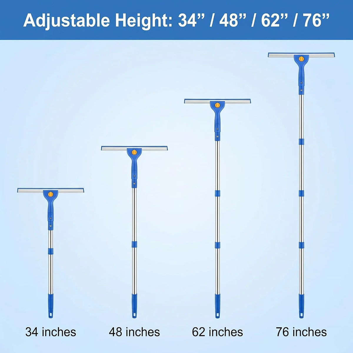 Window Cleaning Kit with Squeegee, Scrubber, Bucket & Pole – image 4