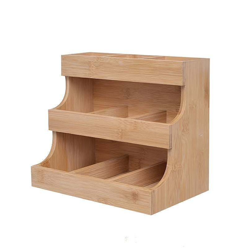Tea Bag Organizer – Wooden Tea Storage Box Holds 180 Bags – image 3