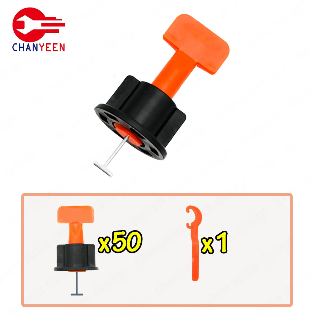 Tile Leveling System Kit 51-Piece - Leveler Clips for 3-16mm Tiles