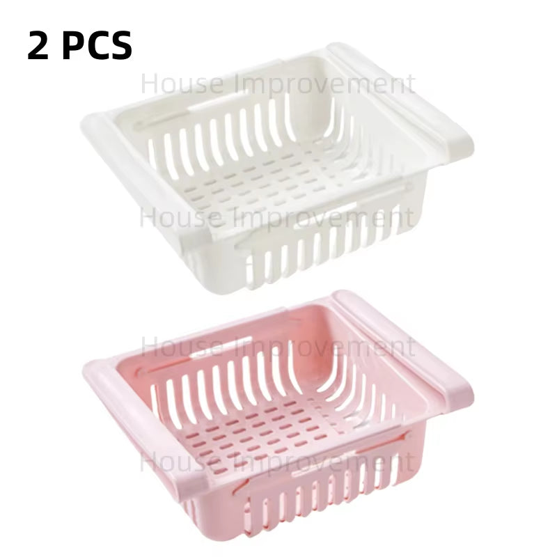 Adjustable Fridge Organizer Shelf – Expandable Storage Rack – image 14