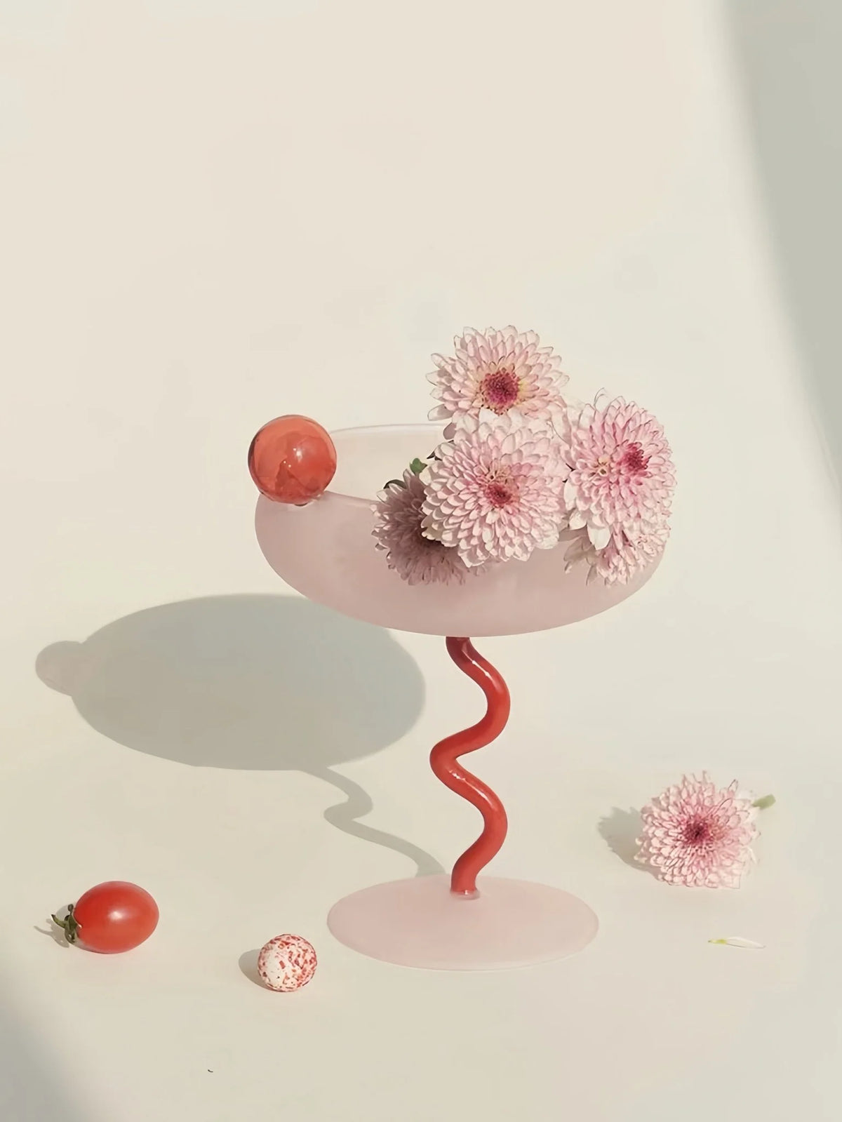 Hand Blown Jelly Bean Cocktail Coupe Glass – image 4