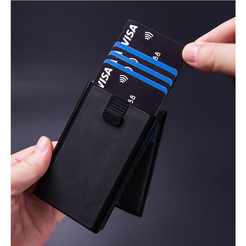 Men's Slim Pop-Up Card Wallet – RFID Blocking with Money Clip – image 5