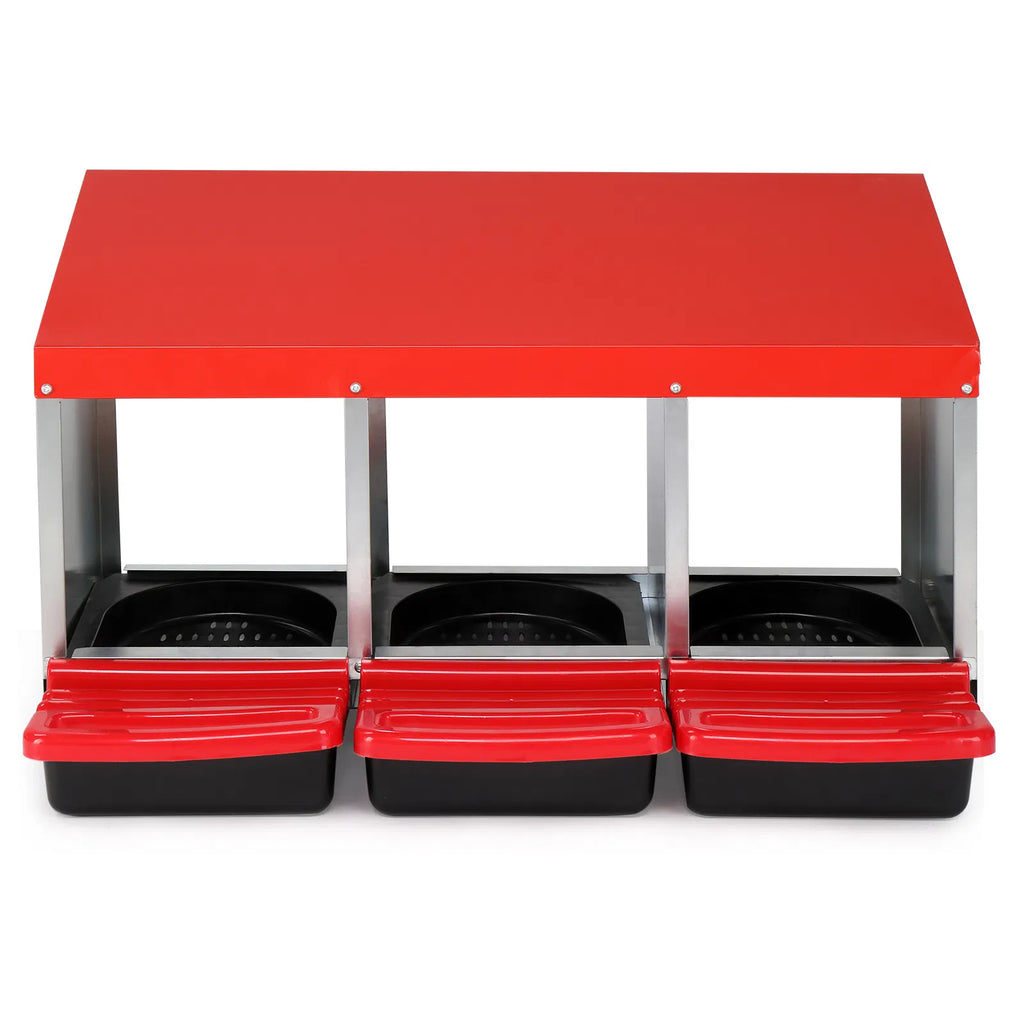 3 Compartment Roll Out Chicken Nesting Box with Plastic Baskets – image 8