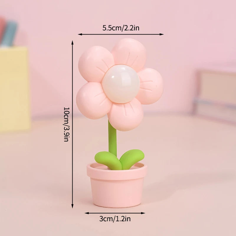 Mini LED Flower Night Light - Cute Desktop Ambient Lamp