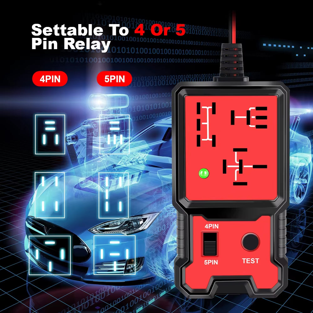 Automotive Relay Tester - 12V Car Battery & Circuit Checker