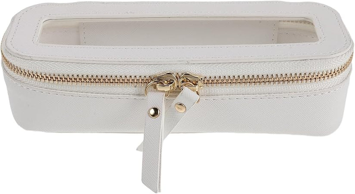 Makeup Bag with Clear Window, Waterproof Travel Zipper Case