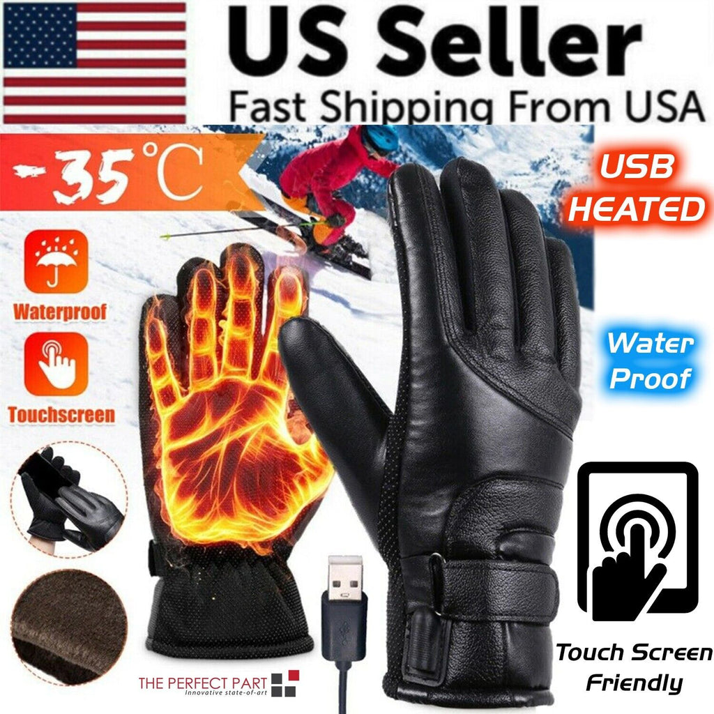 USB Heated Gloves – Touchscreen Windproof Winter Hand Warmers