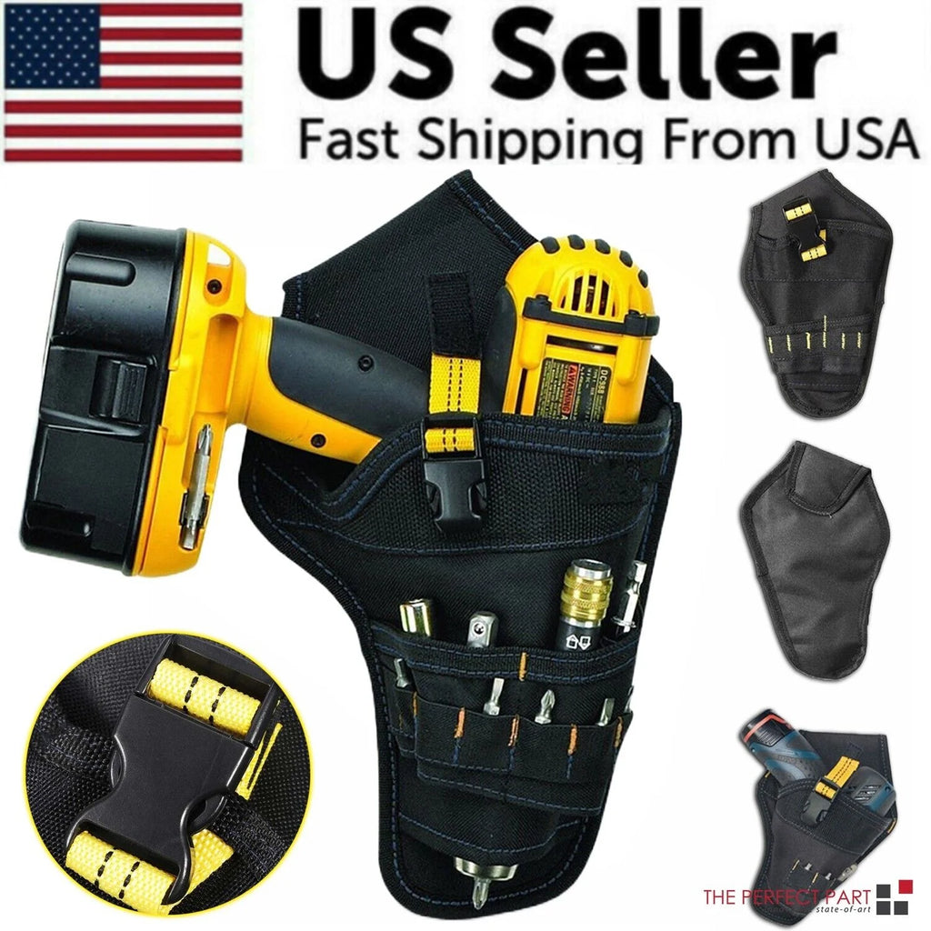 Drill Holster Tool Belt Pouch with Bit Holder