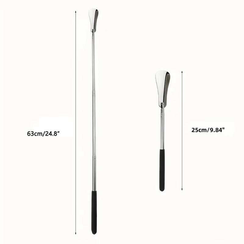 Shoe Horn Retractable, Stainless Steel Long Handle 25–63 cm – image 4