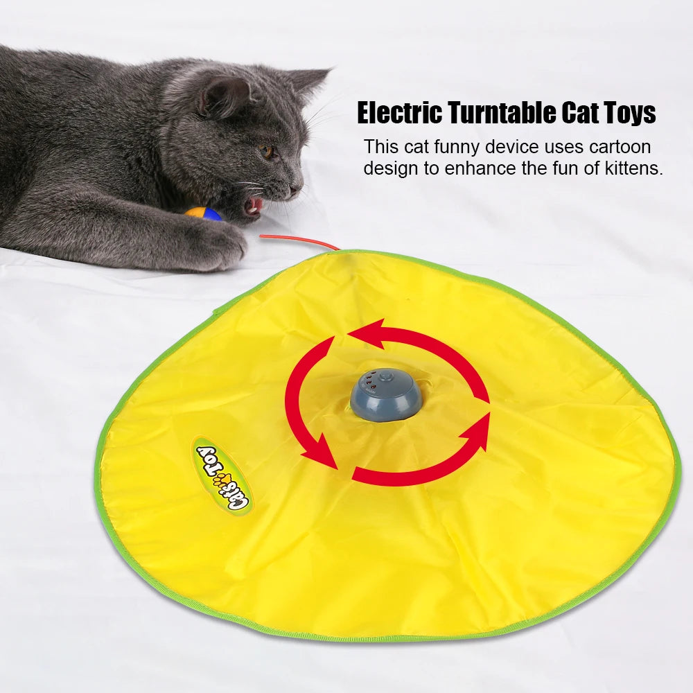Electric Cat Toy Plate – Moving Feather Under-Cover Mouse – image 7