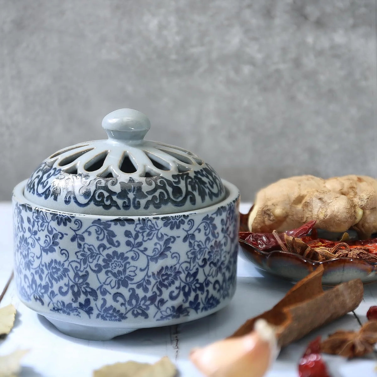 Ceramic Garlic Keeper - Countertop Storage Jar with Lid – image 2