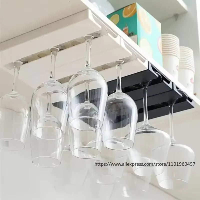 Wine Glass Rack – 2-Pack Under Cabinet Stemware Holder – image 7