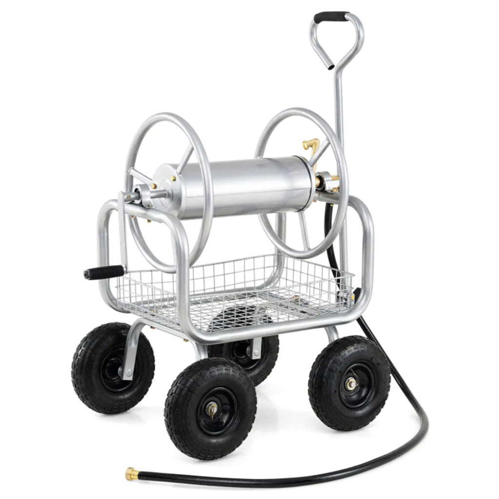 Garden Hose Reel Cart Heavy Duty, 300 ft Capacity, 10 in Wheels – image 2