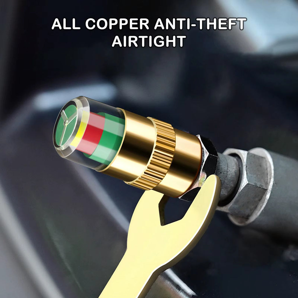 Tire Pressure Monitor Valve Caps 4 Pack - Color Alert Indicator – image 5