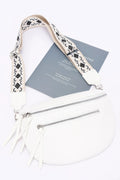 Crossbody Belt Bag – Faux Leather Zip Waist Bag, White – image 11