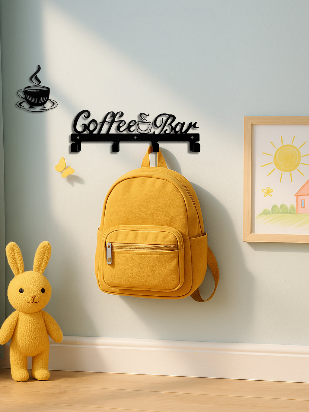 Wall Mounted Coffee Mug Rack with Hooks – image 6
