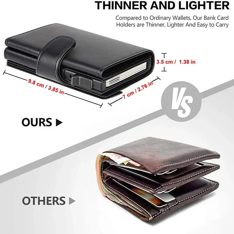 Men's RFID Blocking Trifold Wallet - Pop-Up Card Holder, Coin Pocket – image 5