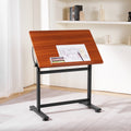 Adjustable Drafting Table with 0–90° Tilt Wooden Drawing Top – image 1