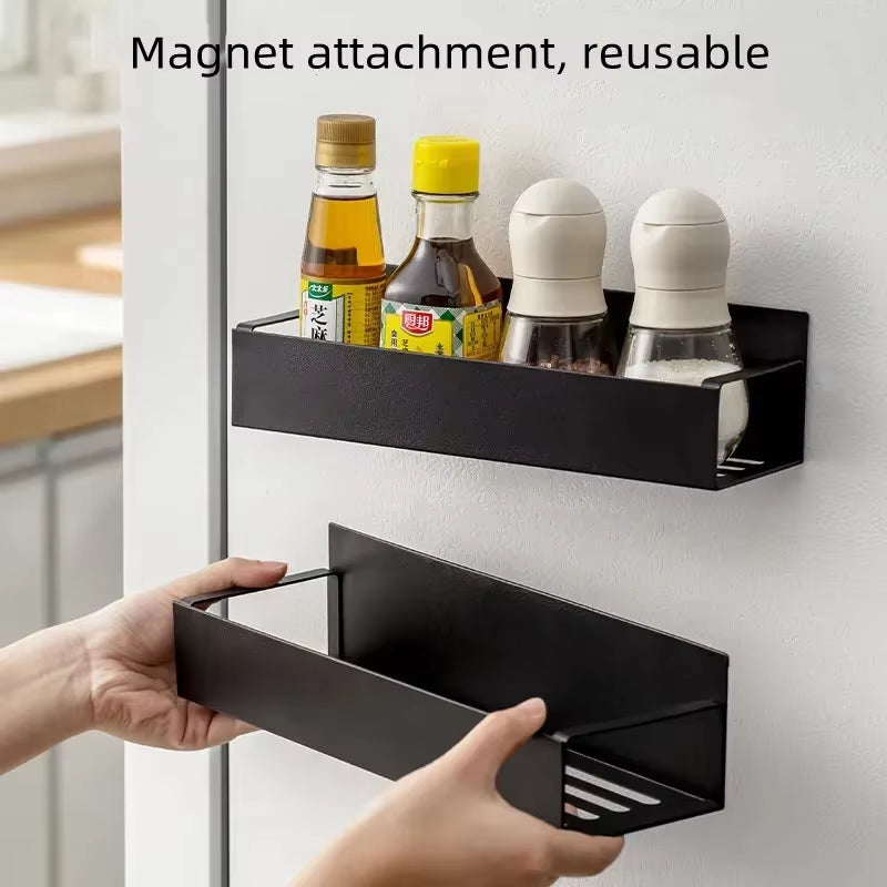 Magnetic Fridge Spice Rack – Side Storage Shelf Organizer – image 4
