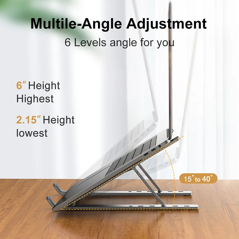 Laptop Stand, Foldable Adjustable Metal Notebook Holder – image 2