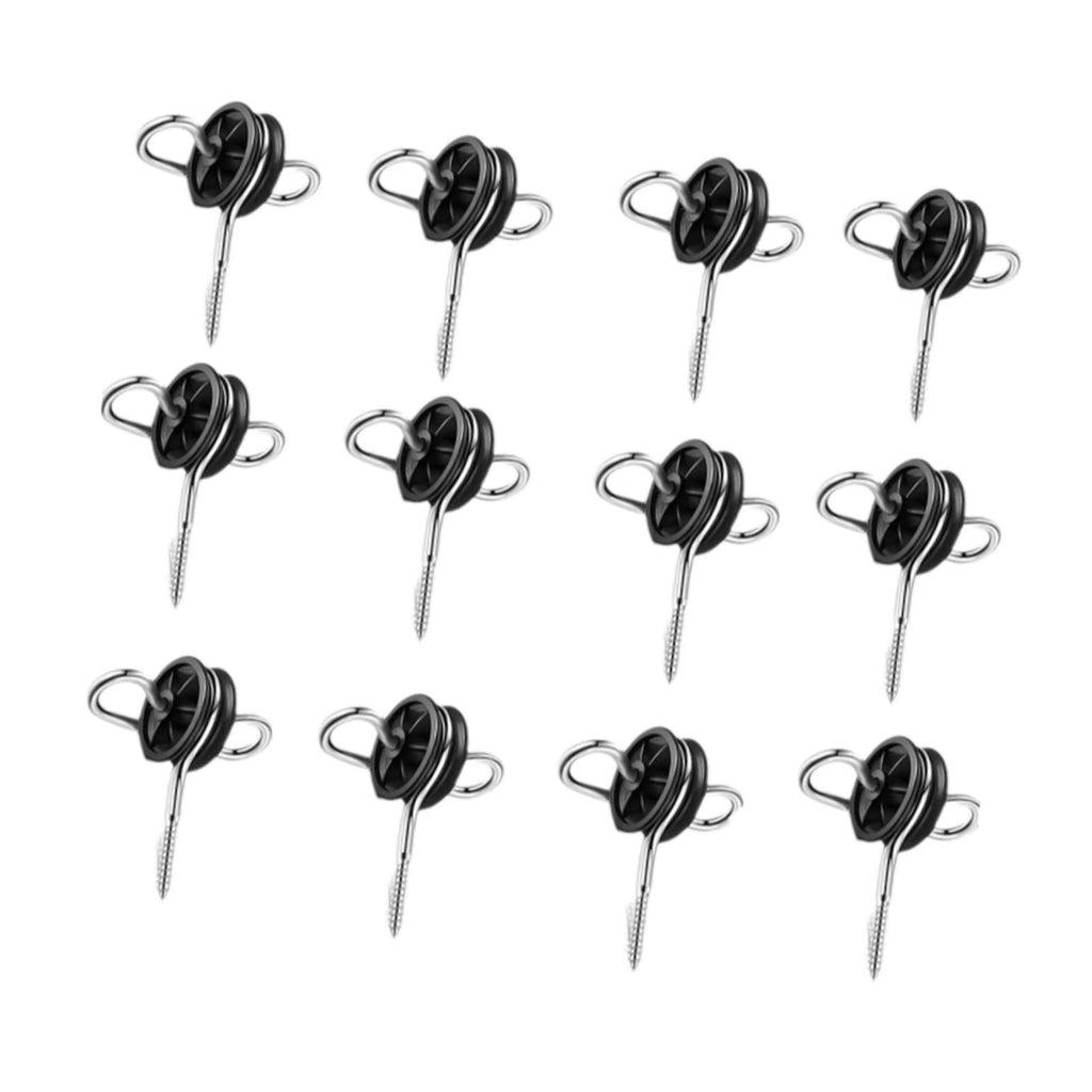 Farm Electric Fence Gate Handle Anchors, 12-Pack Screw-In Insulators