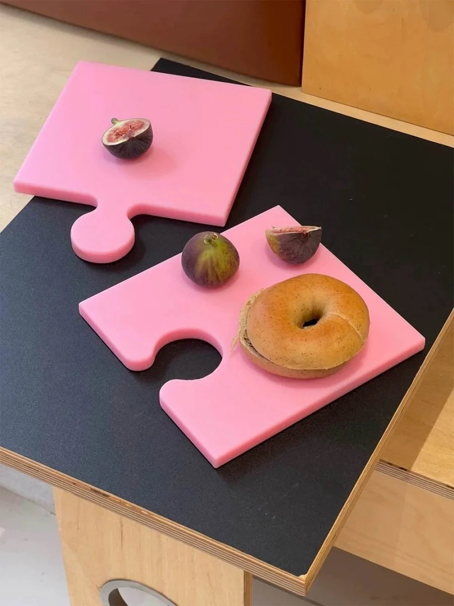 Puzzle Serving Board Set, Detachable Colorful Cutting Boards