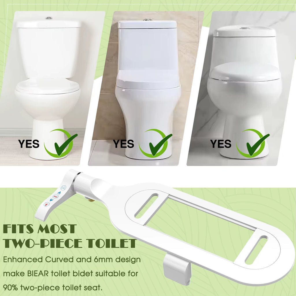 Bidet Attachment Ultra-Slim Non-Electric, Dual Retractable Nozzles – image 6
