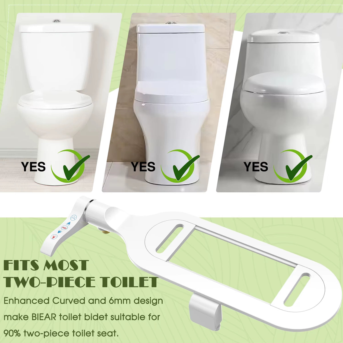 Bidet Attachment Ultra-Slim Non-Electric, Dual Retractable Nozzles – image 6