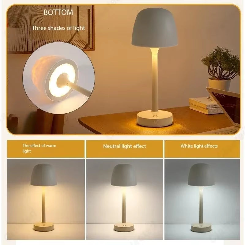 Mushroom Table Lamp - Water Ripple Projection Bedroom Desk Light – image 4