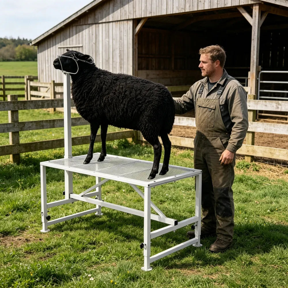 Adjustable Livestock Stand, Metal Agricultural Handling Stand