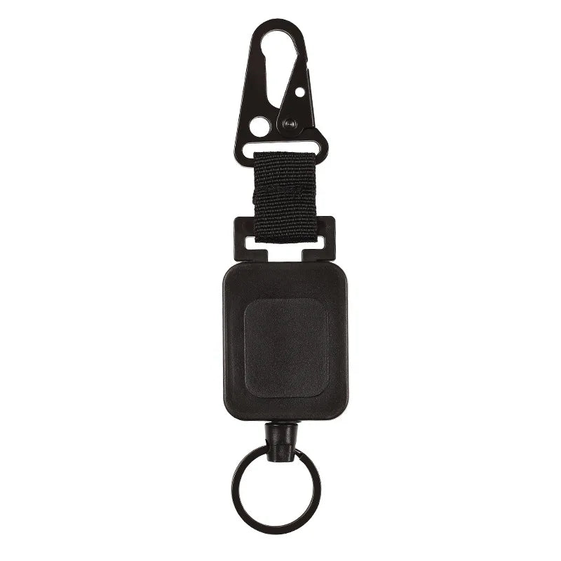 Heavy Duty Retractable Key Reel – Workwear Belt Clip Carabiner, 24 in Cable