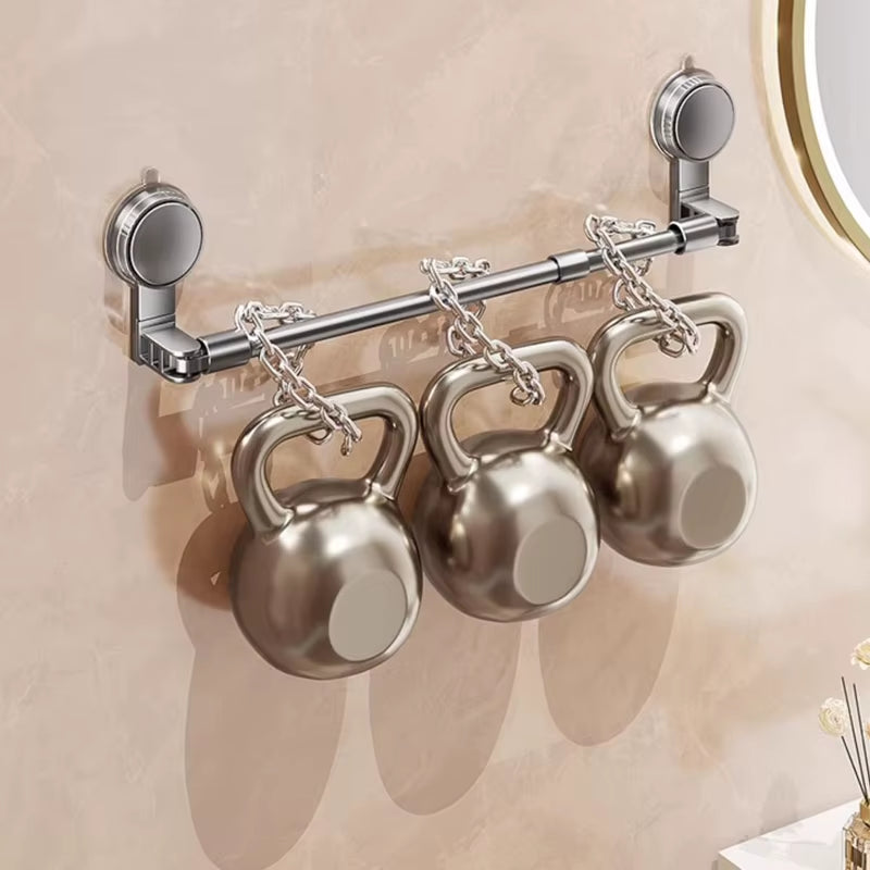 Suction Cup Towel Bar - Adjustable No-Drill Bathroom Towel Rod – image 6