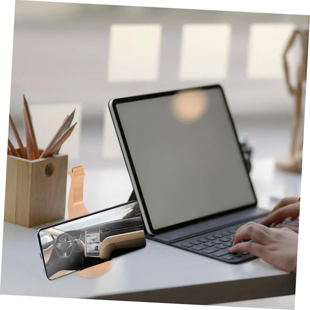 Wooden Phone Stand, Giraffe Design Desk Phone Holder – image 5