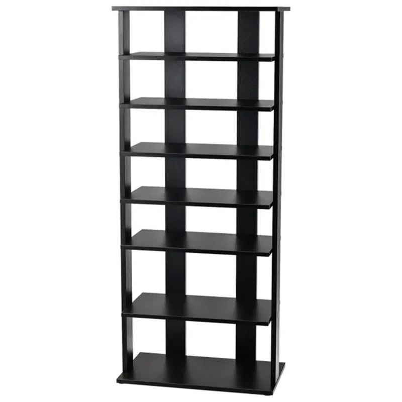 Shoe Rack, 7-Tier Double-Row with Adjustable Shelves, Black – image 3