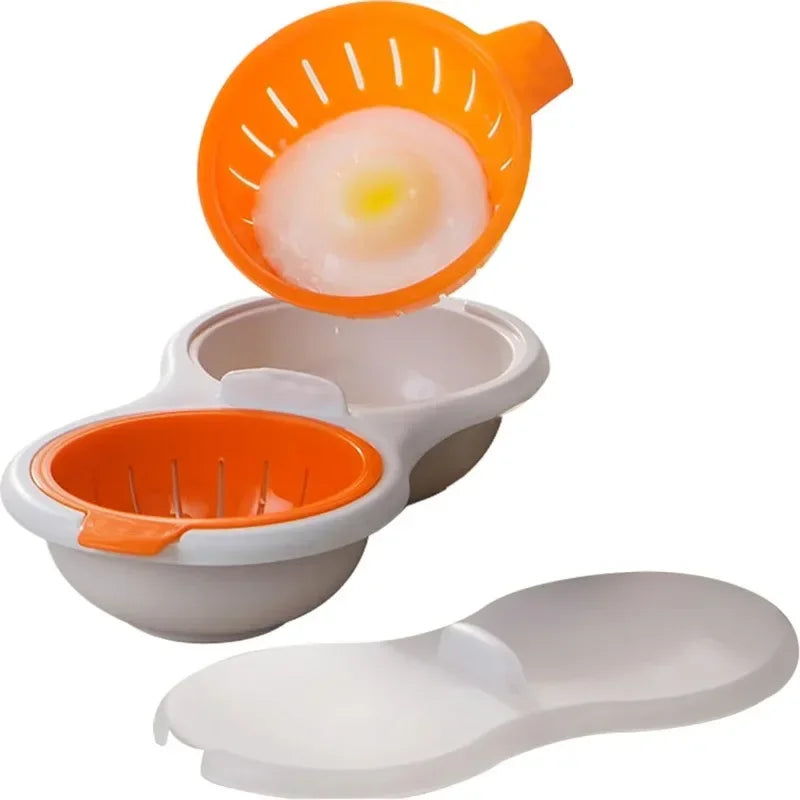 Microwave Egg Poacher – Double-Cup Quick Egg Cooker – image 7
