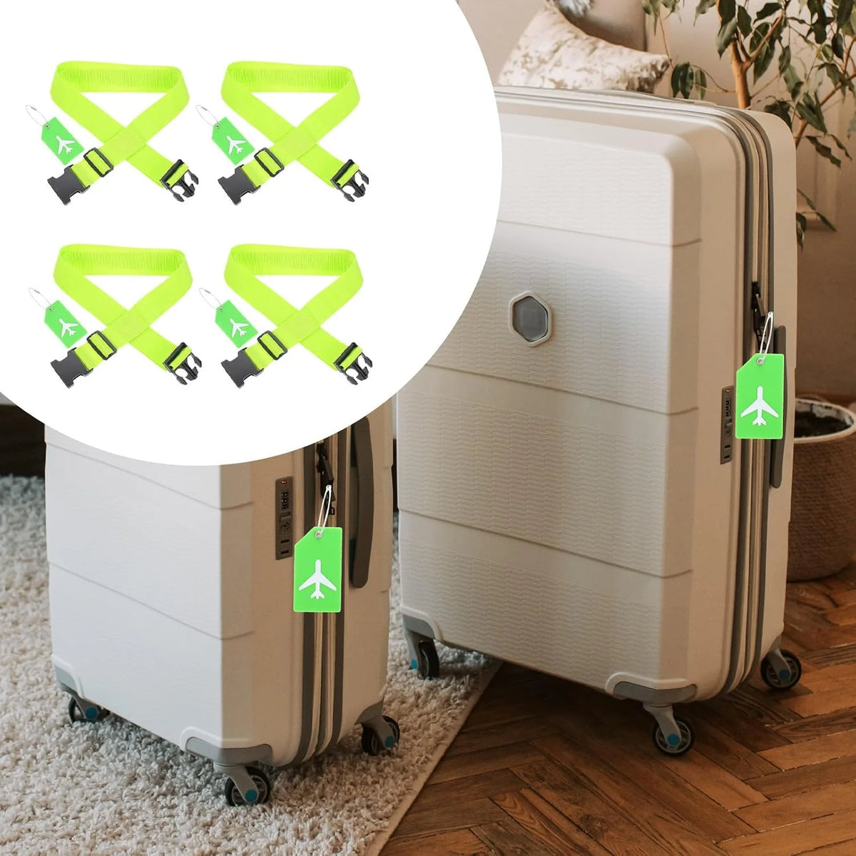 Luggage Straps with Tags, 4-Pack Adjustable Suitcase Belts – image 7
