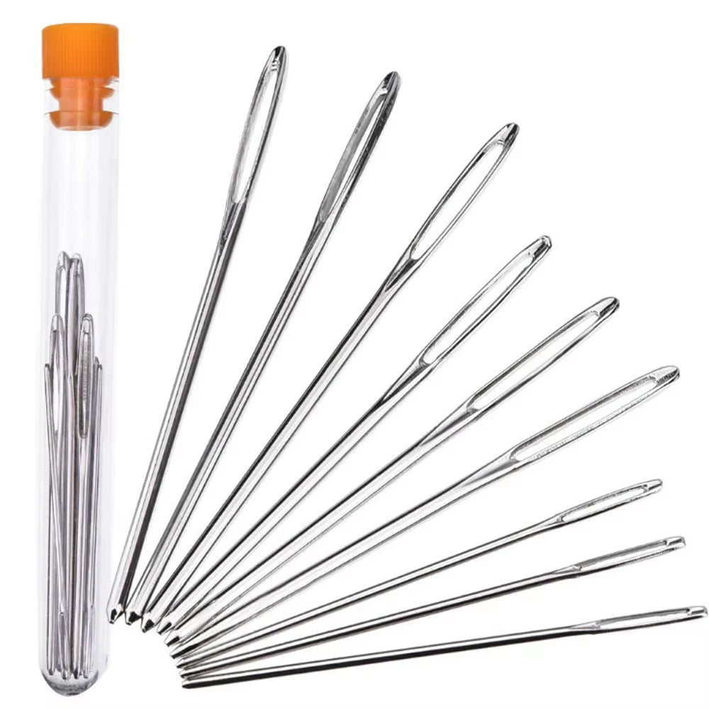 Large Eye Needles - 9-Piece Stainless Steel Yarn Needle Set – image 2