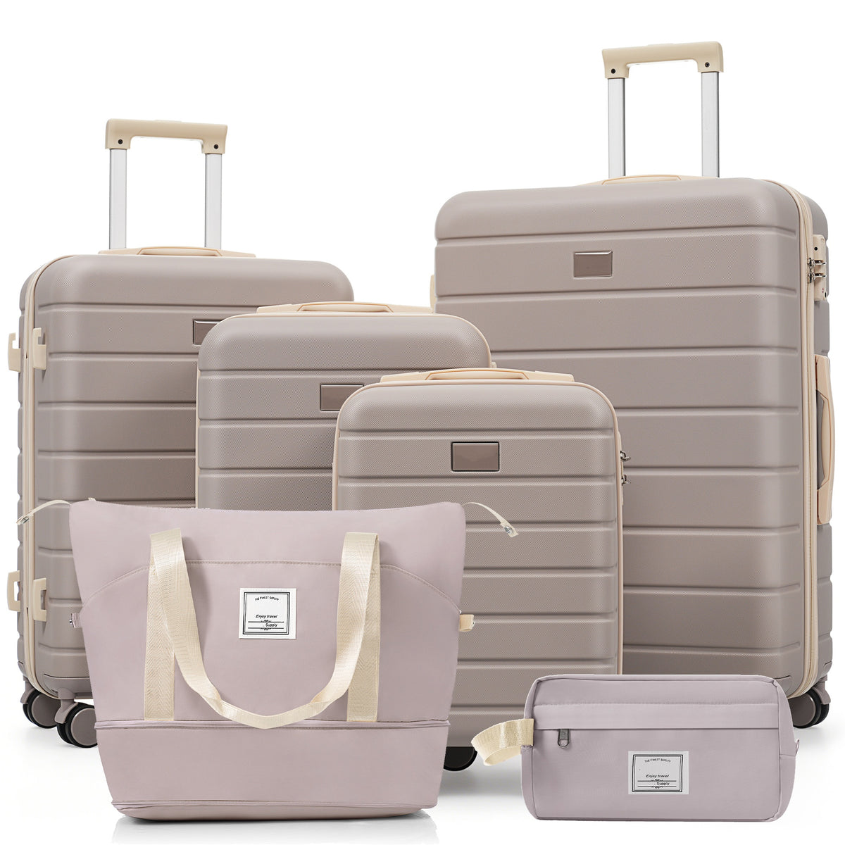 6-Piece Hardside Luggage Set, 16/20/24/28 in Spinners with Duffel – image 2