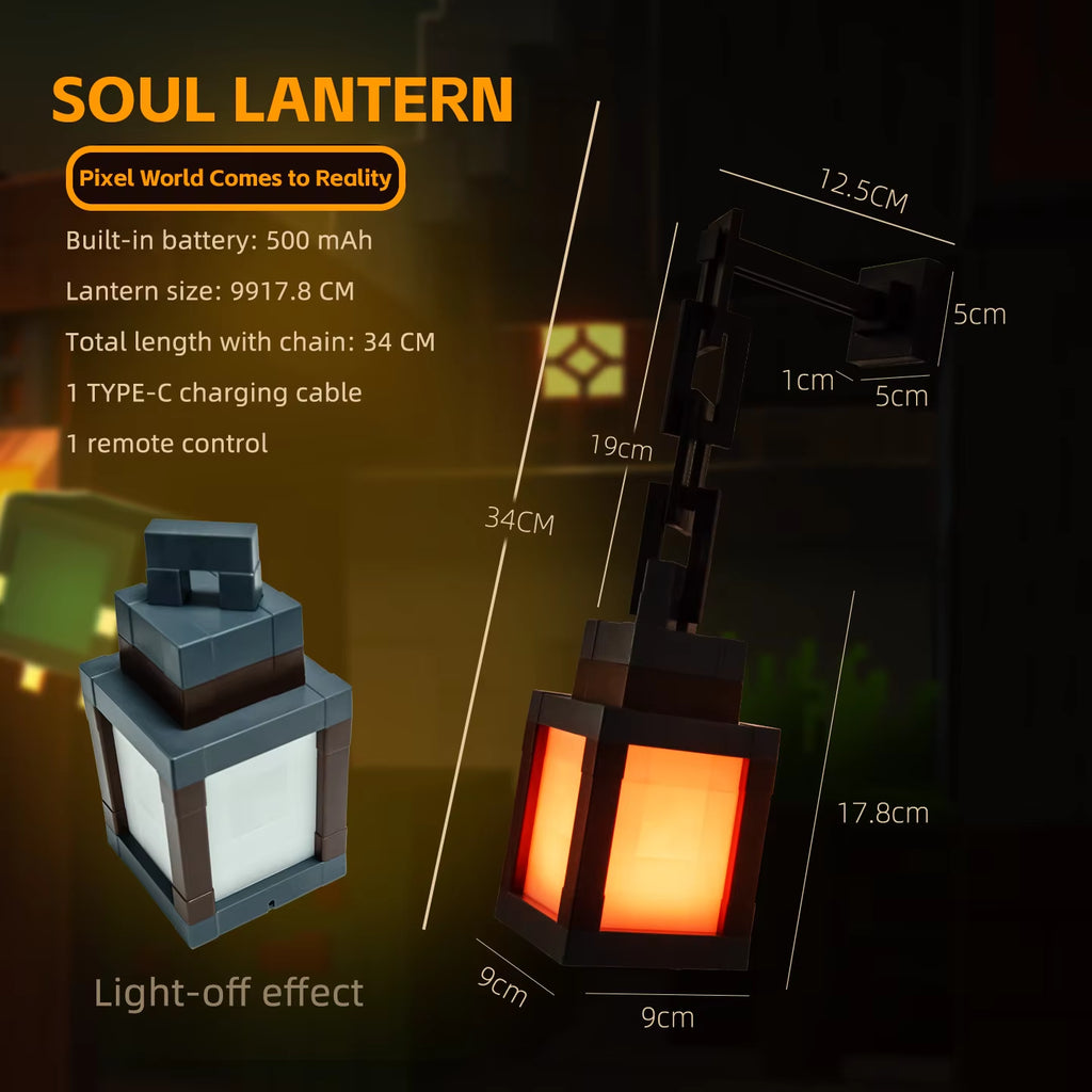 Pixel Art Lantern Night Light - Portable 16-Color LED Tabletop Lamp – image 5