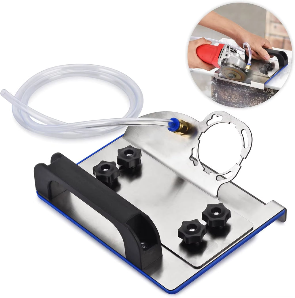 Angle Grinder Stand for 45 Degree Tile Chamfer Cutting, Steel Bracket