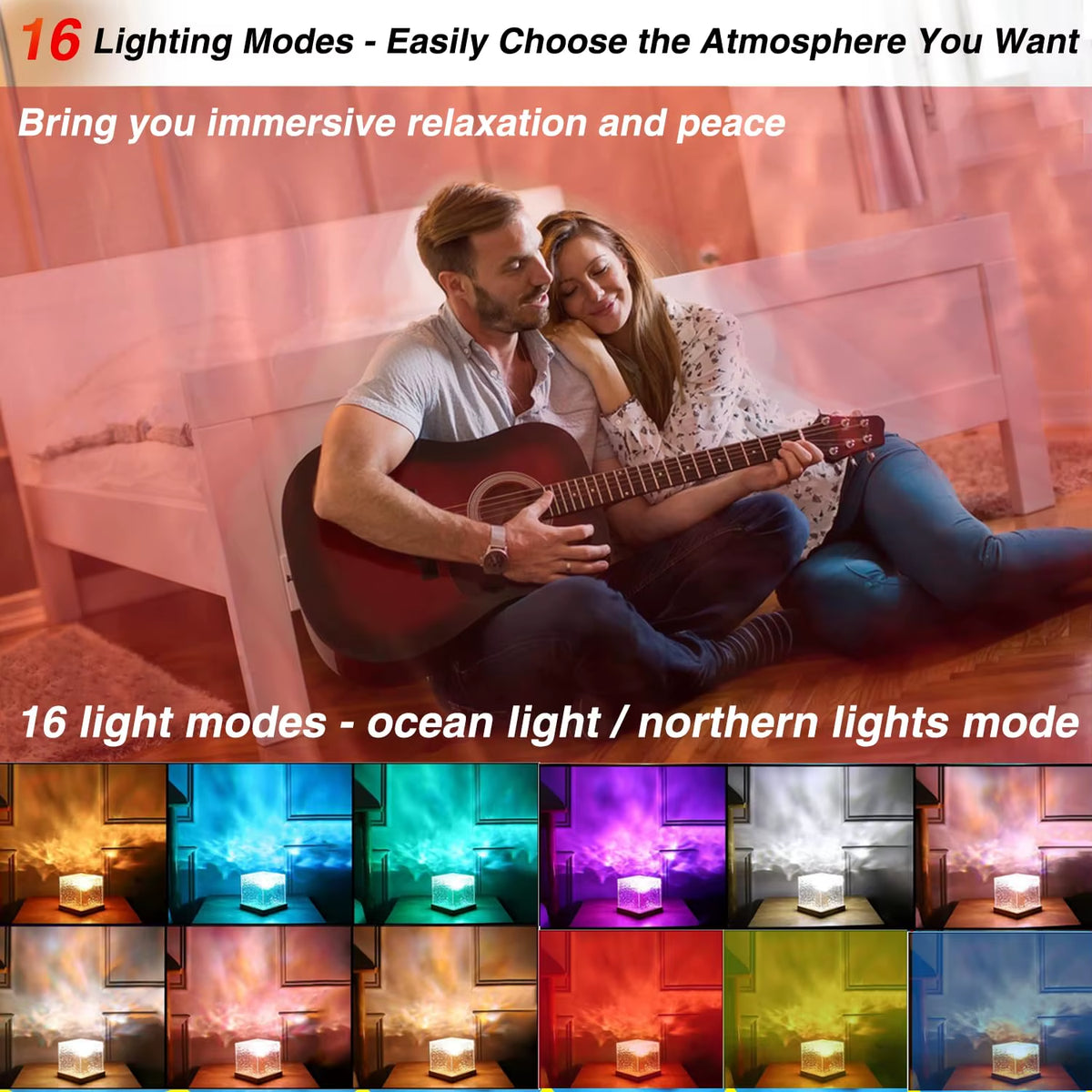 Ocean Wave Projector Light – Water Ripple Night Lamp – image 3