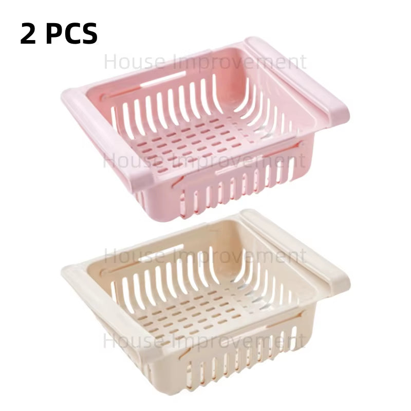 Adjustable Fridge Organizer Shelf – Expandable Storage Rack – image 16