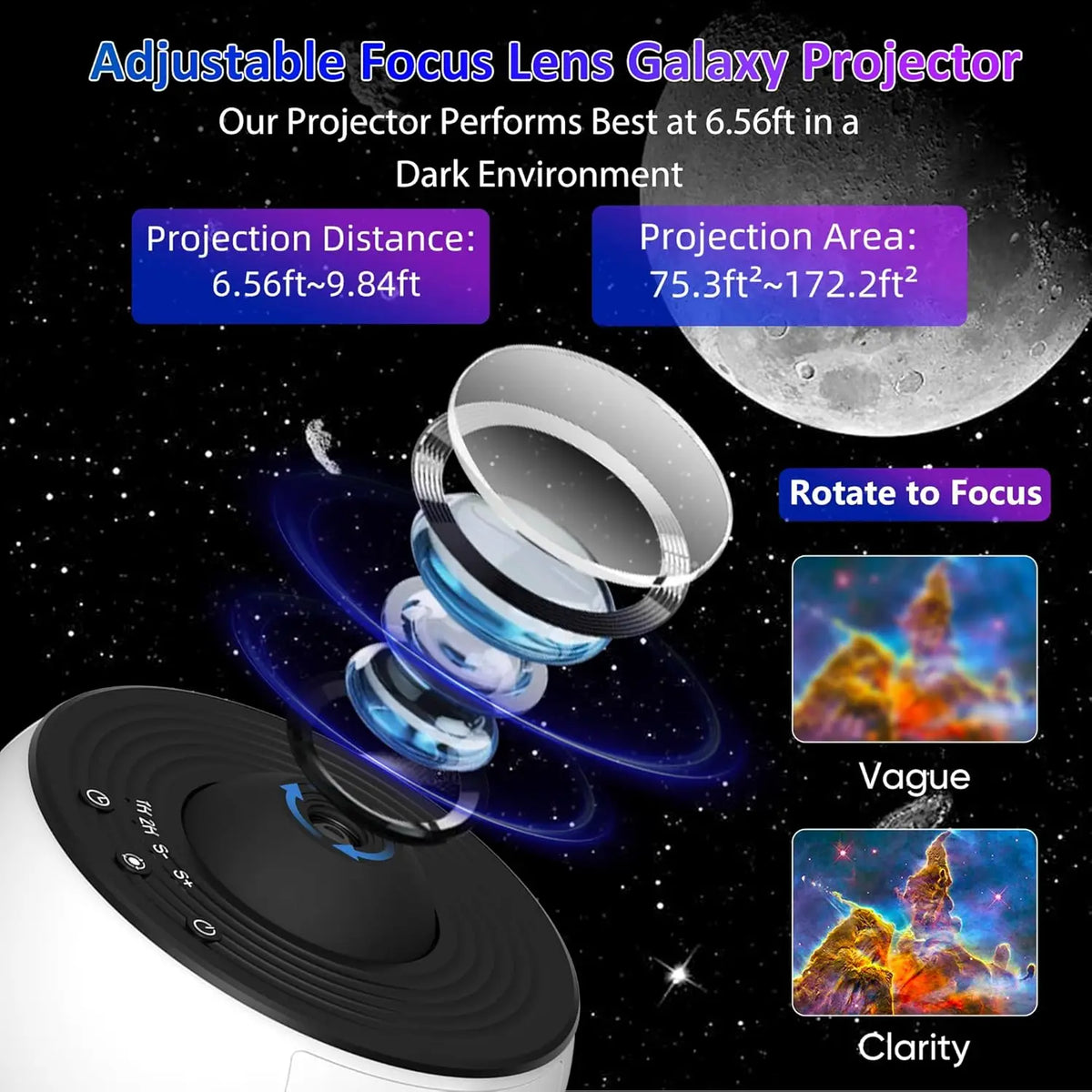 Galaxy Star Projector – Planetarium Night Light with 13 Discs – image 5