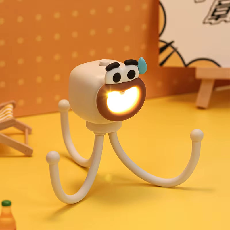 Flexible Octopus Night Light - Mini Bendable LED Reading Lamp