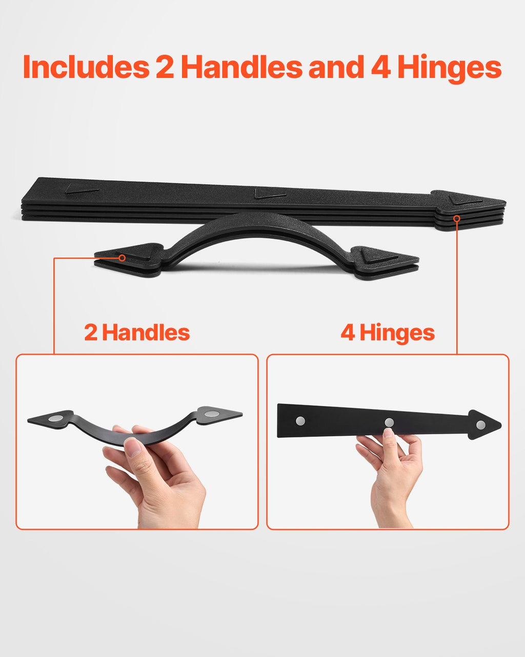 Magnetic Garage Door Hardware Kit - 4 Faux Hinges + 2 Handles – image 4