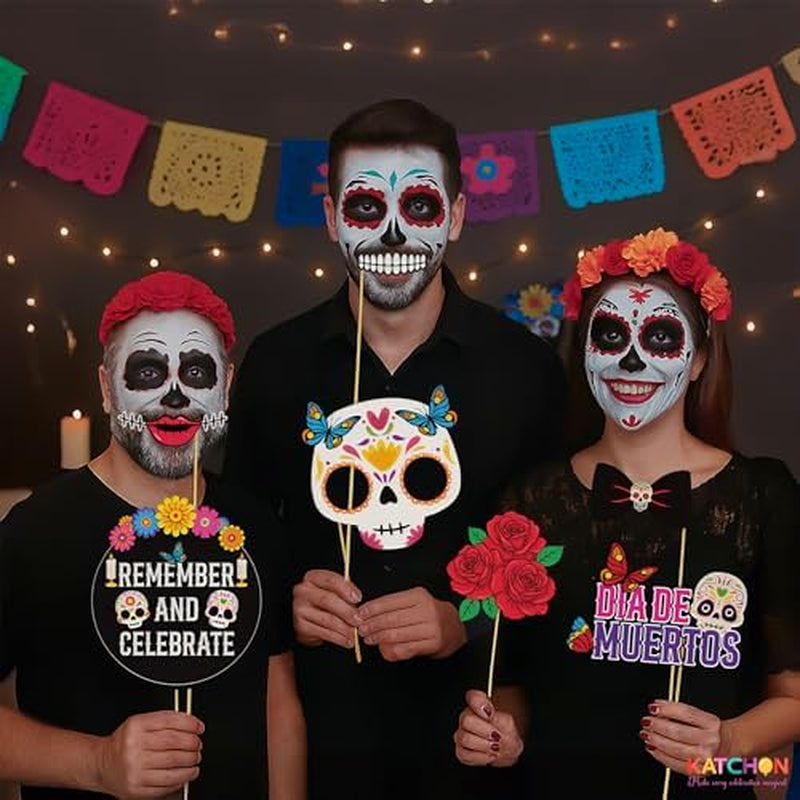 Day of the Dead Photo Booth Props – 35 Piece Halloween Set – image 7